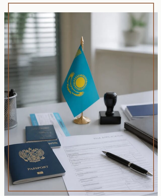 Оформление визы в Казахстан для поездки и работы в Каменке