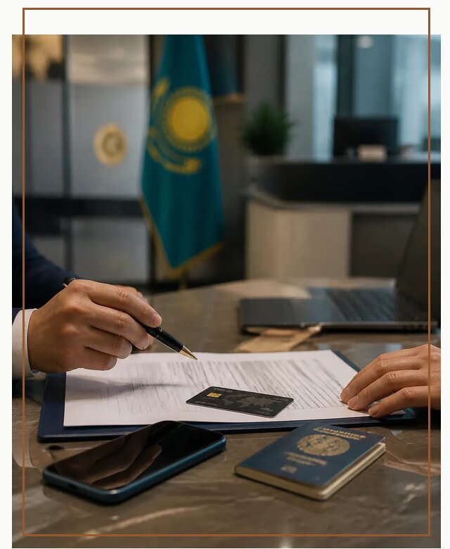 Открытие счета и банковской карты в Казахстане в Каменке